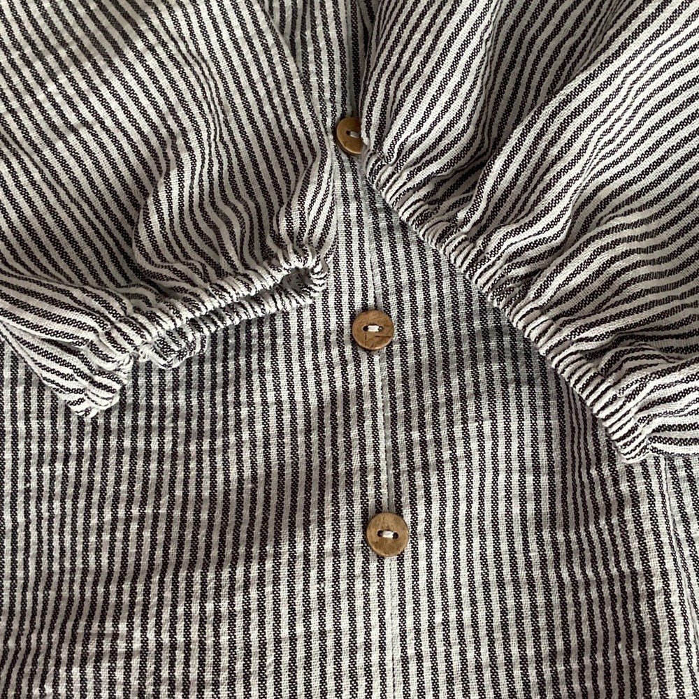 Floral & Ivy SoHo Dec Out Black and White Striped Blouse NWT - Picture 6 of 16